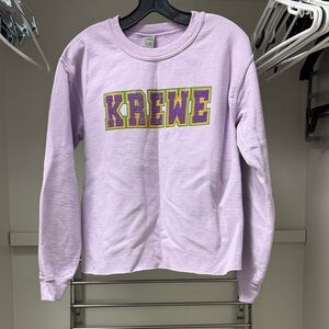 Lavender Sweatshirt with Krewe Graphic